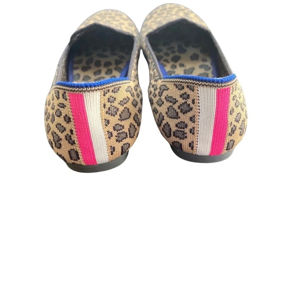 Rothy's Kids Loafer's Girls Size 3 Spotted Leopard Animal Print Slip-on Shoes‎